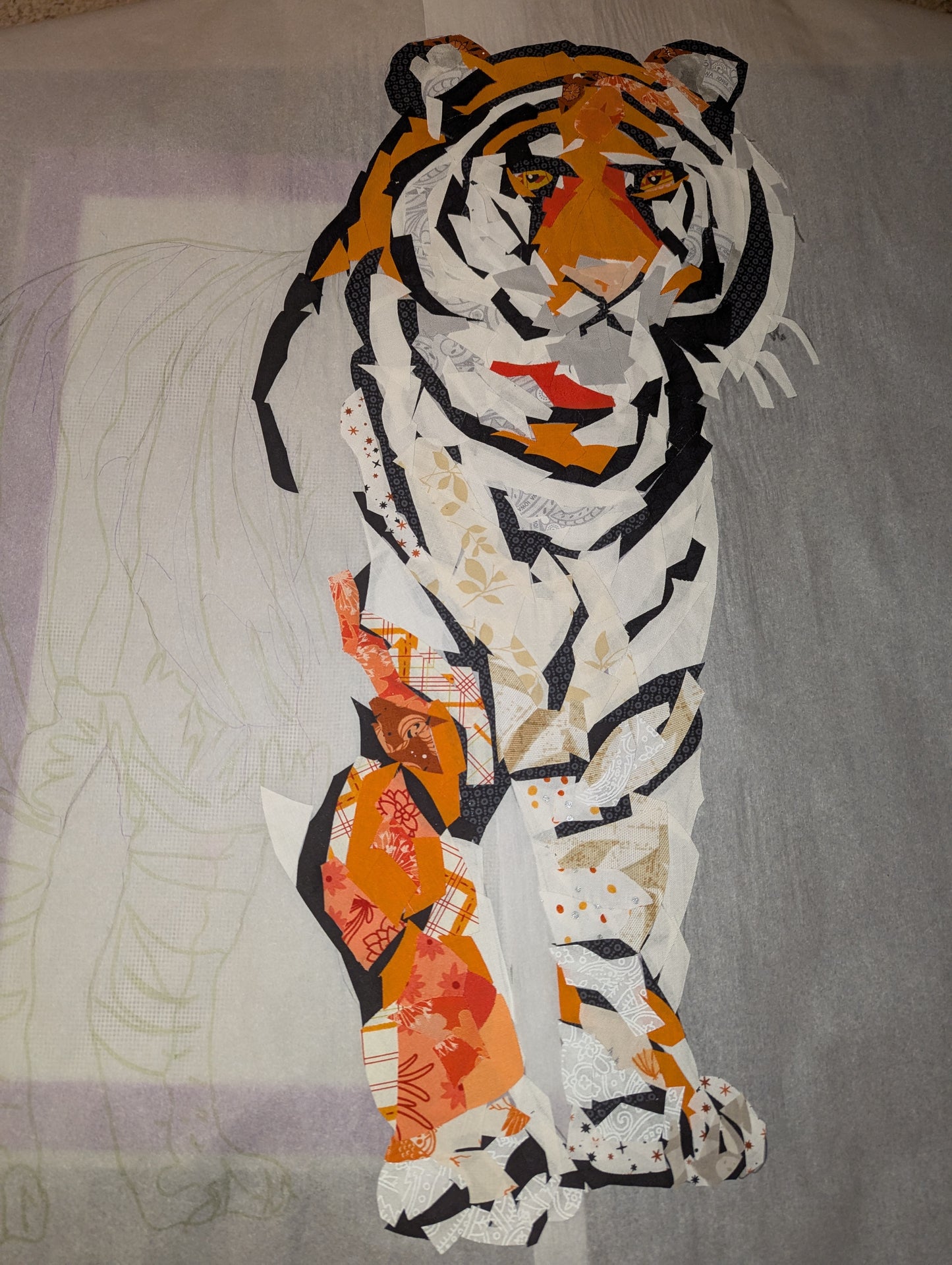 Tiger Quilt Collage Block - Downloadable Pattern