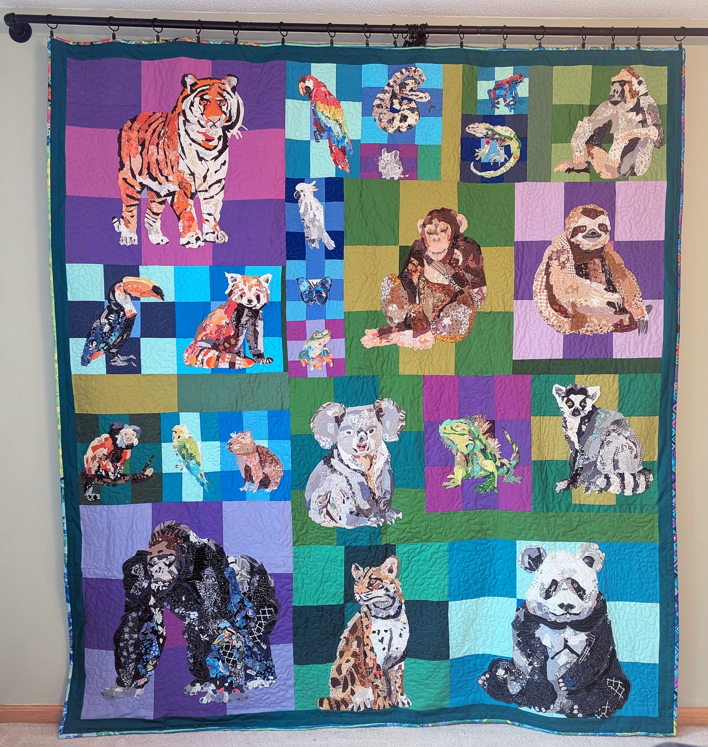 Panda Quilt Collage Block - Downloadable Pattern